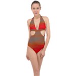 Crimson Skys Halter Front Plunge Swimsuit