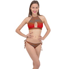 Cross Front Halter Bikini Set 