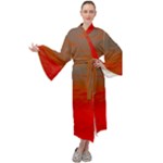 Crimson Skys Maxi Velvet Kimono