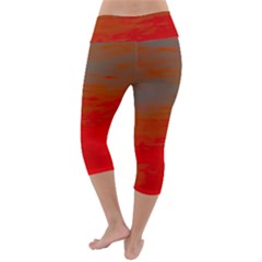 Lightweight Velour Capri Yoga Leggings 