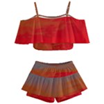 Crimson Skys Kids  Off Shoulder Skirt Bikini