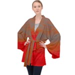 Crimson Skys Long Sleeve Velvet Kimono 