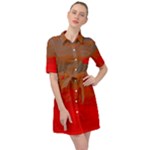 Crimson Skys Belted Shirt Dress