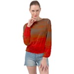 Crimson Skys Banded Bottom Chiffon Top