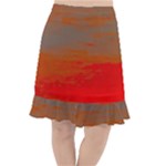 Crimson Skys Fishtail Chiffon Skirt