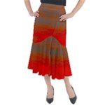 Crimson Skys Midi Mermaid Skirt