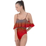 Crimson Skys Drape Piece Swimsuit