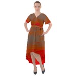 Crimson Skys Front Wrap High Low Dress