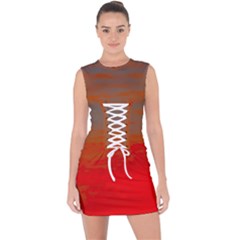 Lace Up Front Bodycon Dress 