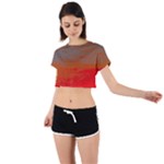 Crimson Skys Tie Back Short Sleeve Crop T-Shirt