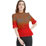 Crimson Skys Frill Neck Blouse