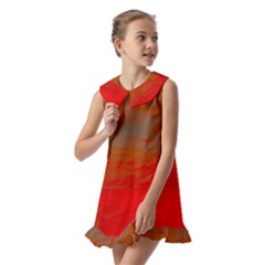 Kids  Pilgrim Collar Ruffle Hem Dress 