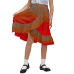 Crimson Skys Kids  Ruffle Flared Wrap Midi Skirt