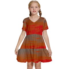 Kids  Short Sleeve Tiered Mini Dress 