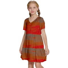 Kids  Short Sleeve Tiered Mini Dress 