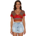 Crimson Skys V-Neck Crop Top