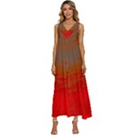 Crimson Skys V-Neck Sleeveless Wide Leg Pants Overalls