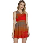 Crimson Skys Sleeveless High Waist Mini Dress