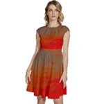 Crimson Skys Cap Sleeve High Waist Dress