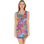 Cabbage Flower Abstract Bodycon Dress