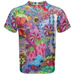 Cabbage Flower Abstract Men s Cotton T-Shirt