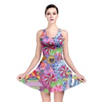 Cabbage Flower Abstract Reversible Skater Dress