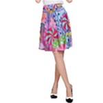 Cabbage Flower Abstract A-Line Skirt