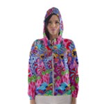 Cabbage Flower Abstract Women s Hooded Windbreaker