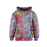 Cabbage Flower Abstract Kids  Zipper Hoodie