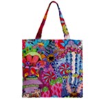 Cabbage Flower Abstract Zipper Grocery Tote Bag