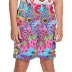 Cabbage Flower Abstract Kids  Basketball Shorts