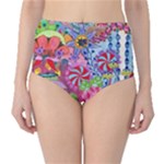 Cabbage Flower Abstract Classic High-Waist Bikini Bottoms