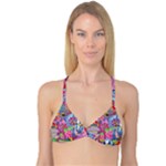 Cabbage Flower Abstract Reversible Tri Bikini Top