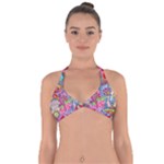 Cabbage Flower Abstract Halter Neck Bikini Top