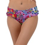 Cabbage Flower Abstract Frill Bikini Bottoms