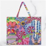 Cabbage Flower Abstract Zipper Large Tote Bag