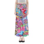 Cabbage Flower Abstract Full Length Maxi Skirt