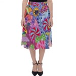 Cabbage Flower Abstract Classic Midi Skirt