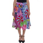 Cabbage Flower Abstract Perfect Length Midi Skirt