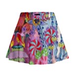 Cabbage Flower Abstract Mini Flare Skirt