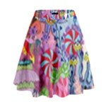 Cabbage Flower Abstract High Waist Skirt