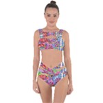 Cabbage Flower Abstract Bandaged Up Bikini Set 