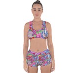 Cabbage Flower Abstract Racerback Boyleg Bikini Set