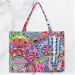 Cabbage Flower Abstract Zipper Medium Tote Bag