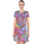 Cabbage Flower Abstract Adorable in Chiffon Dress