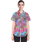 Cabbage Flower Abstract Women s Short Sleeve Shirt