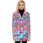 Cabbage Flower Abstract Button Up Hooded Coat 