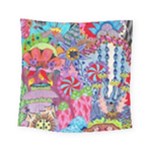 Cabbage Flower Abstract Square Tapestry (Small)