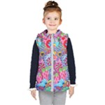 Cabbage Flower Abstract Kids  Hooded Puffer Vest