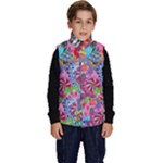 Cabbage Flower Abstract Kid s Button Up Puffer Vest